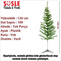 120 cm Yılbaşı Çam Ağacı - 109 Dallı ve Plastik Ayaklı
