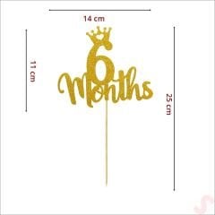 6 Months Pasta SüSü, 14cm x 25cm - Altın