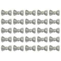 Polyester Papyon Fiyonk, 2,0 x 1,0 cm - 25 Adet - GÜMÜŞ