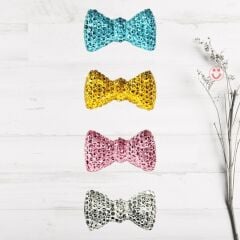 Polyester Papyon Fiyonk, 2,0 x 1,0 cm - 25 Adet - GÜMÜŞ