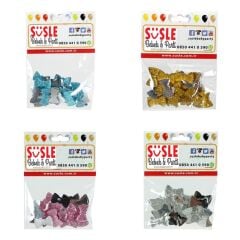 Polyester Papyon Fiyonk, 2,0 x 1,0 cm - 25 Adet - GÜMÜŞ