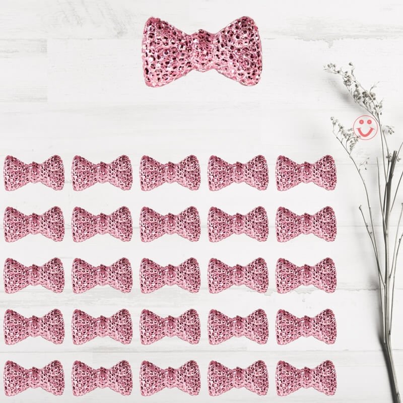 Polyester Papyon Fiyonk, 2,0 x 1,0 cm - 25 Adet - PEMBE