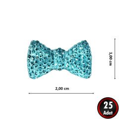 Polyester Papyon Fiyonk, 2,0 x 1,0 cm - 25 Adet - MAVİ