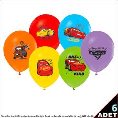 Cars Balon, 30 cm x 6 Adet