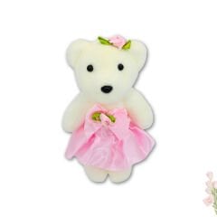 Minik Ayıcık Süs, 11cm x 6cm - Pembe - 10 Adet