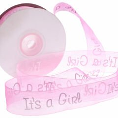 Organze Kurdele, Boy / Girl - 2,5 cm x 23 mt - Renk Seçenekli -