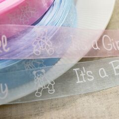 Organze Kurdele, Boy / Girl - 2,5 cm x 23 mt - Renk Seçenekli -