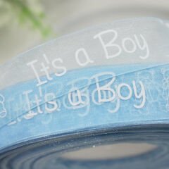 Organze Kurdele, Boy / Girl - 2,5 cm x 23 mt - Renk Seçenekli -