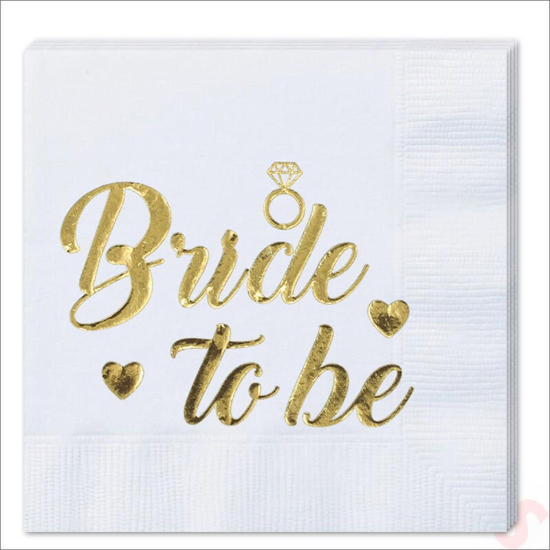 Bride To Be Peçete, 16 Adet - Altın