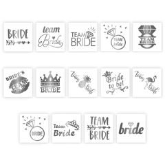 Bride Geçici Dövme, 10 Adet - Gümüş