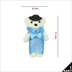 Minik Ayıcık SüS, 11cm x 6cm - Mavi - 1 Adet
