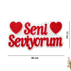 Seni Seviyorum Strafor Süs - 30cm x 17m