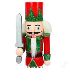 Kurşun Asker, Ahşap Fındıkkıran 18cm - Kılıçlı