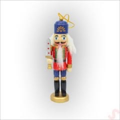 Kurşun Asker, Ahşap Fındıkkıran 13cm - Kılıçlı Kırmızı