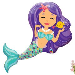 Deniz Kızı Folyo Balon - 75 cm x 55 cm