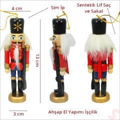 Kurşun Asker, Ahşap Fındıkkıran 13cm - Tüfekli