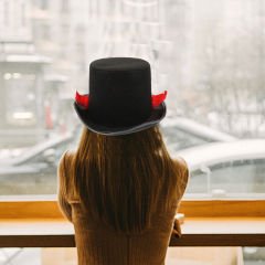 Hallloween Boynuzlu Şapka, 30cm