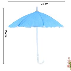 Dekoratif SüS Şemsiyesi, 25 cm - Mavi