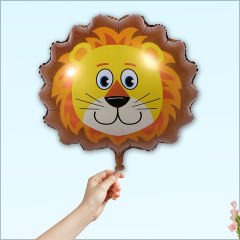 Safari Sevimli Hayvanlar Folyo Balon, 45 cm - Aslan