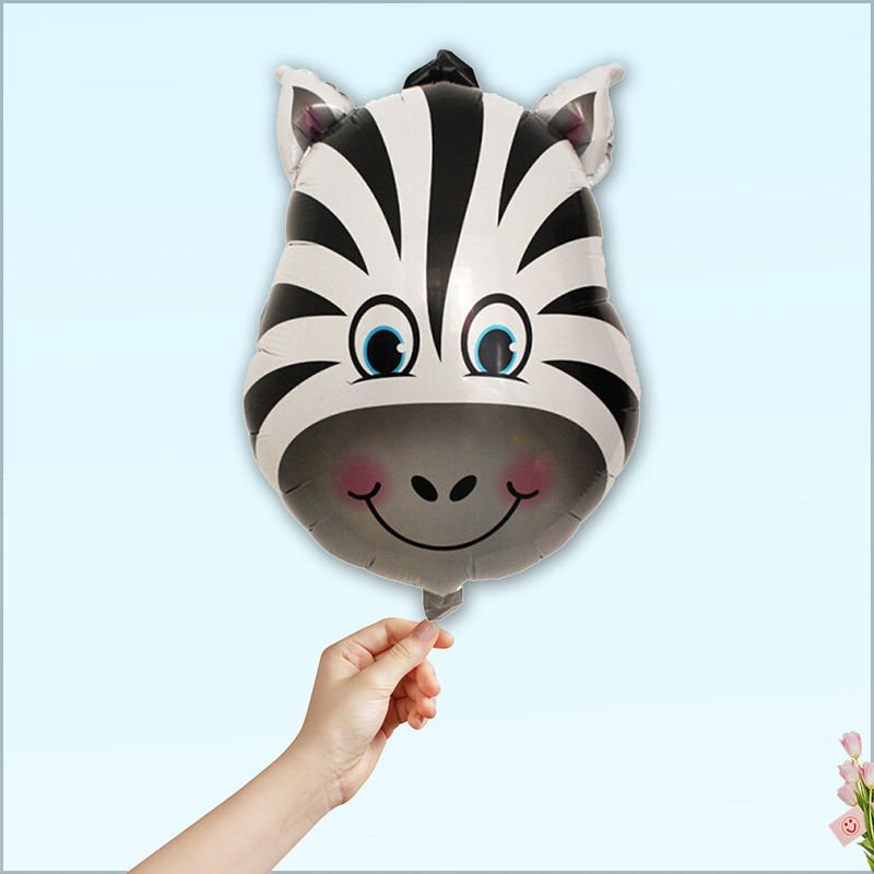 Safari Sevimli Hayvanlar Folyo Balon, 45 cm - Zebra