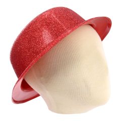 Simli Melon Şapka, 27cm x 7cm x 1 Adet - Kırmızı