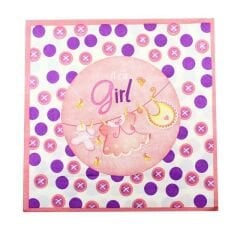 Baby Peçete, Pembe - 33 x 33 cm - 20 Adet