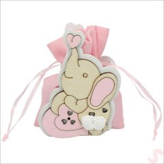 Ahşap Standlı 10cm x 8cm KESE, Fil Pembe - 1 Adet