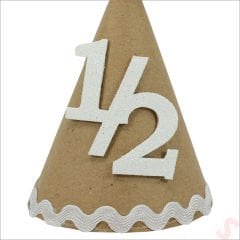 1/2 Yarım Yaş Kraft Karton Ponponlu Külah Şapka
