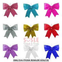 Simli Eva Fiyonk, 40 cm x 33 cm - Gümüş