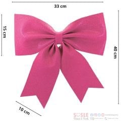 Simli Eva Fiyonk, 40 cm x 33 cm - Pembe