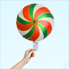 Kırmızı Yeşil Şeker Folyo Balon 45cm