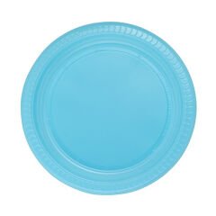 Mavi Plastik Tabak -   22,00 cm  -  25 Adet