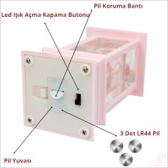 Uçuşan Simli,12,5cm x 5cm Led Işıklı Balerin Fener Küre - B