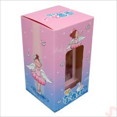 Uçuşan Simli,12,5cm x 5cm Led Işıklı Balerin Fener Küre - B