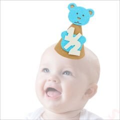 1/2 Yarım Yaş Kraft Külah Şapka - Mavi