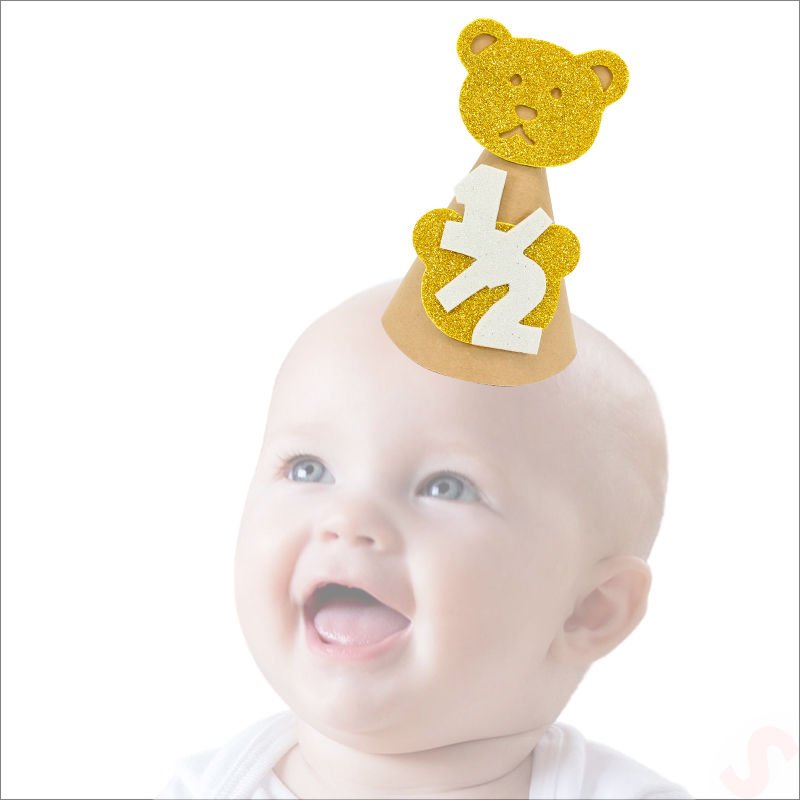 1/2 Yarım Yaş Kraft Külah Şapka - Altın