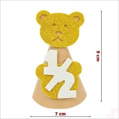 1/2 Yarım Yaş Kraft Külah Şapka - Altın