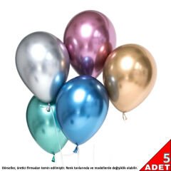 Krom Balon, 15cm Çok Renkli - 5 Adet