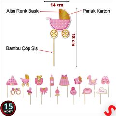 Baby Girl Konuşma Balonu Seti, 15 Parça