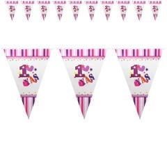 1 Yaş Bayrak Flama, 2,10 mt, Pembe