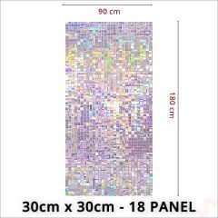 Işıltılı Pul Payetli Arka Fon Paneli, 90cm x 180cm - Rainbow