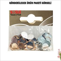 Şeffaf Balon İçi Pul Konfeti, 10 gr - Gümüş