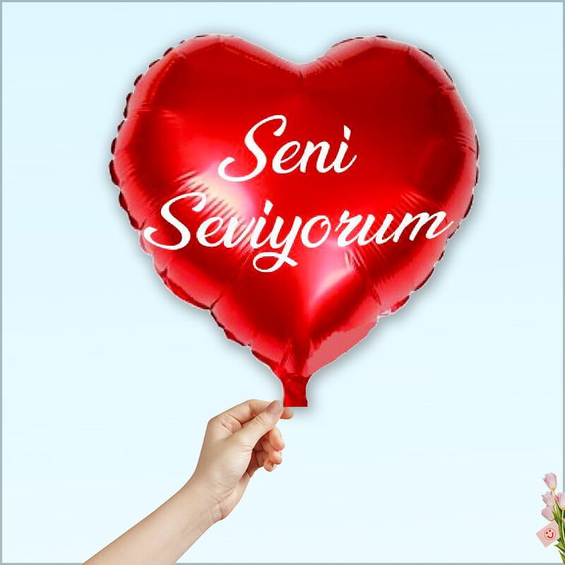 Seni Seviyorum Kalp Folyo Balon - 45cm