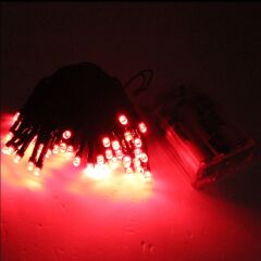 Pilli ve Animasyonlu 50 Led x 5 mt - Kırmızı Led Işık