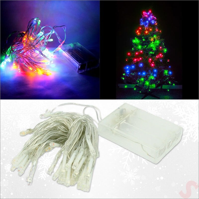 Pilli ve Animasyonlu 50 Led x 5 mt - Çok Renkli Led Işık