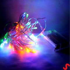 Pilli ve Animasyonlu 50 Led x 5 mt - Çok Renkli Led Işık