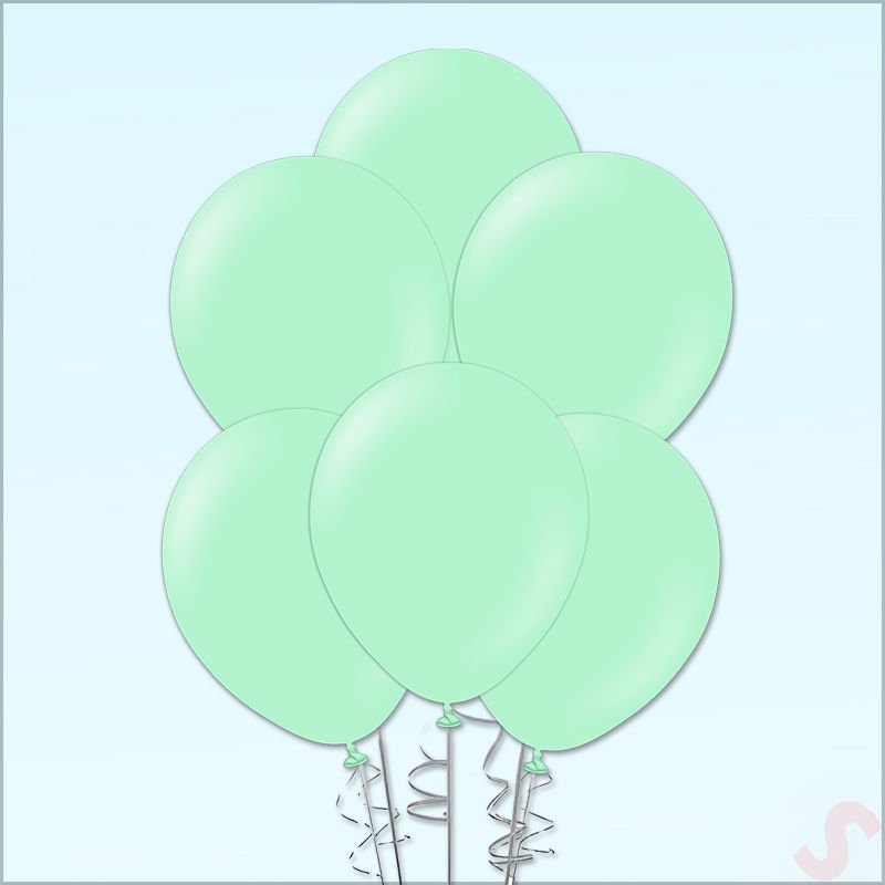 Açık Yeşil Pastel Balon, 30cm x 10 Adet