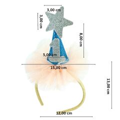 1 Yaş Doğum Günü Tacı - Mavi