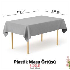 Masa Örtüsü 137cm x 270cm - Gümüş