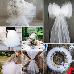 SüSLeme Tülü Kristal Tül, 3 mt en x 1 mt uzunluk - Beyaz